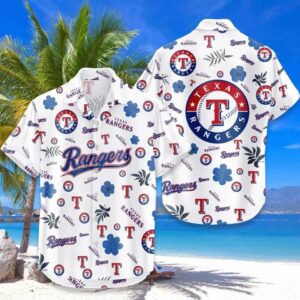 Texas Rangers Hawaiian Button Down Shirt, MLB Hawaiian Shirt