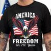 America 250 Years of Freedom Patriotic Eagle Flag Dark Shirt, 250th Anniversary Shirt, 250th Anniversary Gift
