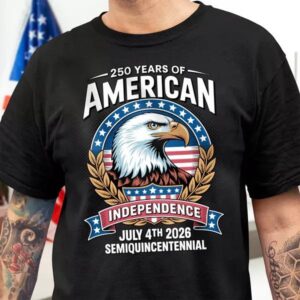 American 250 Years Independence Eagle – July 4th 2026 Dark Shirt, 250th Anniversary Shirt, 250th Anniversary Gift