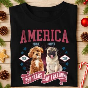 Custom Dog Photo America 250th Anniversary Eagle Dark Shirt 1, 250th Anniversary Shirt, 250th Anniversary Gift