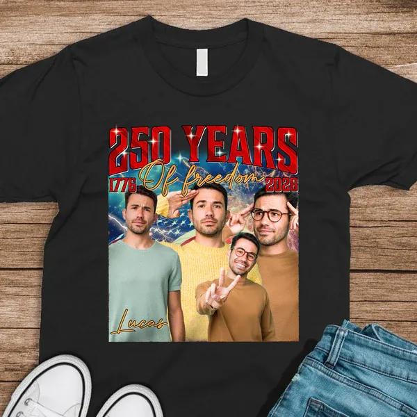 Custom Photo 250 Years Of Freedom Shirt, 250th Anniversary Shirt, 250th Anniversary Gift Custom Photo 250 Years Of Freedom Shirt, 250th Anniversary Shirt, 250th Anniversary Gift