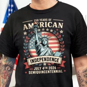 Statue of Liberty 250 Years Independence Day 2026 Dark Shirt, 250th Anniversary Shirt, 250th Anniversary Gift