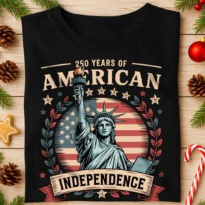 Statue of Liberty 250 Years Independence Day 2026 Dark Shirt, 250th Anniversary Shirt, 250th Anniversary Gift