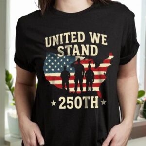 United We Stand 250th Anniversary USA Veteran Dark Shirt, 250th Anniversary Shirt, 250th Anniversary Gift United We Stand 250th Anniversary USA Veteran Dark Shirt, 250th Anniversary Shirt, 250th Anniversary Gift