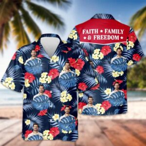Custom Photo Faith, Family & Freedom 1776 – 2026 Hawaii Shirt, 250th Anniversary Shirt, 250th Anniversary Gift