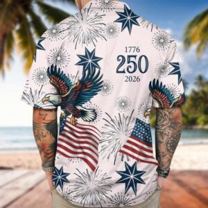 Personalized USA 250 Anniversary Eagle 1776-2026 Hawaii Shirt 2, 250th Anniversary Shirt, 250th Anniversary Gift