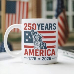 250 Years America 1776 – 2026 White Mug, 250th Anniversary Gift