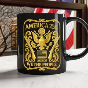 1776 2026 America 250th Anniversary Black Mug
