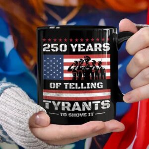 250 Years USA 250th Anniversary America Celebration Black Mug, 250th Anniversary Gift