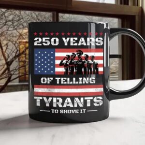 250 Years USA 250th Anniversary America Celebration Black Mug, 250th Anniversary Gift