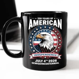 250 Years of America Anniversary Independence Day 2026 Black Mug, 250th Anniversary Gift