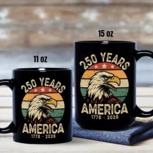 America 250 Years Black Mug 3