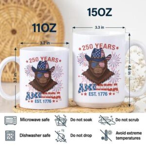 America 250 Years White Mug 3