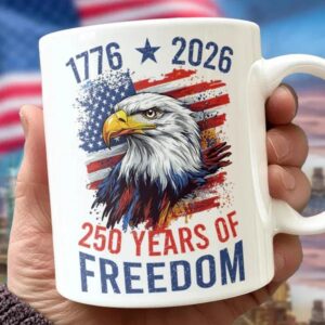 America Semiquincentennial 250 Years Of Freedom White Mug, 250th Anniversary Gift