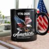 Celebrate 250 Years of America USA Anniversary 1776-2026 Black Mug, 250th Anniversary Gift