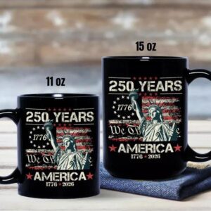 Celebrate Our America 250th Anniversary We The People Black Mug 3