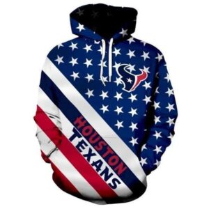 American Flag Houston Texans 3D Hoodie, NFL Hoodie