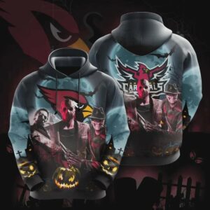 Arizona Cardinals And Halloween Movie 3D Hoodie, NFL Hoodie