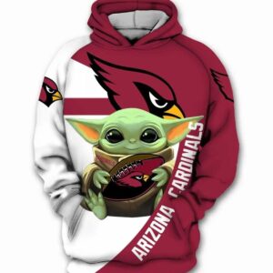 Arizona Cardinals Baby Yoda Star Wars 3D Hoodie, NFL Hoodie