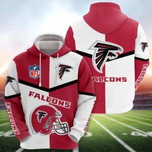 Atlanta Falcons Big Logo 3D Apparel, NFL Hoodie