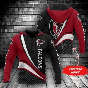 Atlanta Falcons Custom Name 3D Hoodie, NFL Hoodie