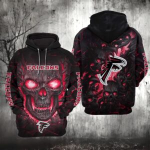 Atlanta Falcons Lava Skull 3D Hoodie, NFL Hoodie