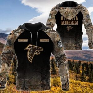 Atlanta Falcons Personalized Hunting Camo 3D Hoodie, NFL Hoodie