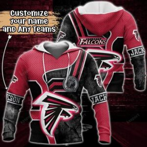 Atlanta Falcons Personalized NFL 3D Hoodie, NFL Hoodie