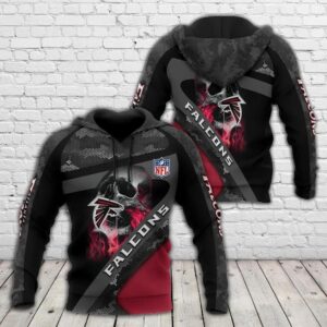 Atlanta Falcons Skull 3D Hoodie, NFL Hoodie