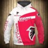 Atlanta Falcons White & Red Colors 3D Hoodie, NFL Hoodie