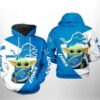 Baby Yoda Hug Ball Logo Detroit Lions 3D Hoodie, NFL Hoodie