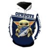 Baby Yoda Hug Dallas Cowboys 3D Hoodie, NFL Hoodie
