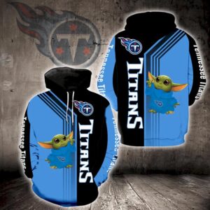 Baby Yoda Reach Logo Tennessee Titans 3D Hoodie, NFL Hoodie