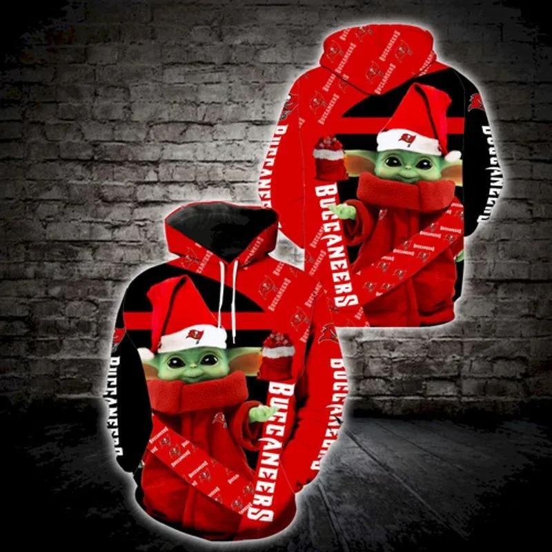 Baby Yoda Star Wars Christmas Tampa Bay Buccaneers Logo 3D Hoodie, NFL Hoodie Baby Yoda Star Wars Christmas Tampa Bay Buccaneers Logo 3D Hoodie, NFL Hoodie