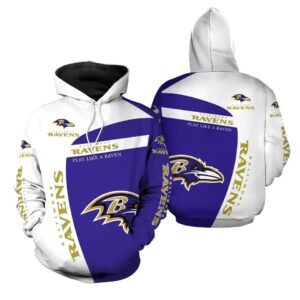 Baltimore Ravens 3D Hoodie, NFL Hoodie
