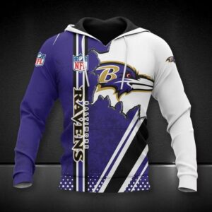 Baltimore Ravens All Over Print Hoodie, NFL Hoodie