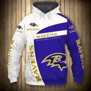 Baltimore Ravens Big Logo 3D Hoodie, NFL Hoodie