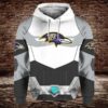 Baltimore Ravens Logo Sliver 3D Hoodie, NFL Hoodie