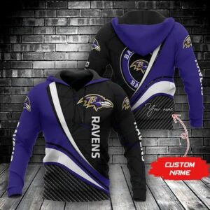 Baltimore Ravens Personalized 3D Hoodie, NFL Hoodie