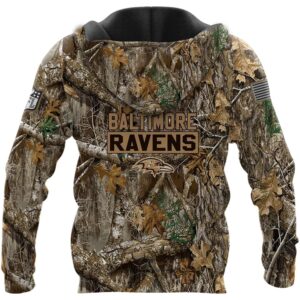 Baltimore Ravens Realtree Hunting Camo 3D Hoodie, NFL Hoodie