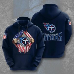 Blood Inside Me Heart Logo Tennessee Titans 3D Hoodie, NFL Hoodie