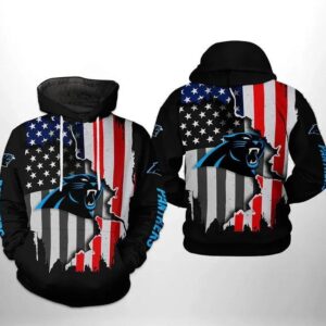 Carolina Panthers American Flag 3D Hoodie, NFL Hoodie