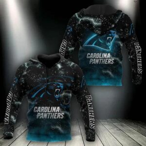 Carolina Panthers Black 3D Hoodie 2, NFL Hoodie
