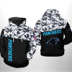 Carolina Panthers NFL Camo Veteran 3DHoodie, NFL Hoodie