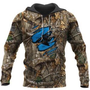 Carolina Panthers Panthers Realtree Hunting Camo 3D Hoodie, NFL Hoodie