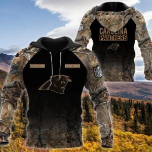 Carolina Panthers Personalized Hunting Camo 3D Hoodie, NFL Hoodie
