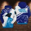 Carolina Panthers White Blue Light Blue Carolina Panthers – Hoodie 3D, NFL Hoodie