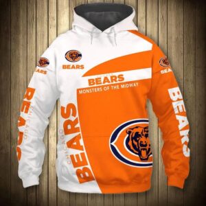 Chicago Bears 3D Hoodie, NFL Hoodie