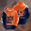 Chicago Bears Big Logo 3D Hoodie, NFL Hoodie