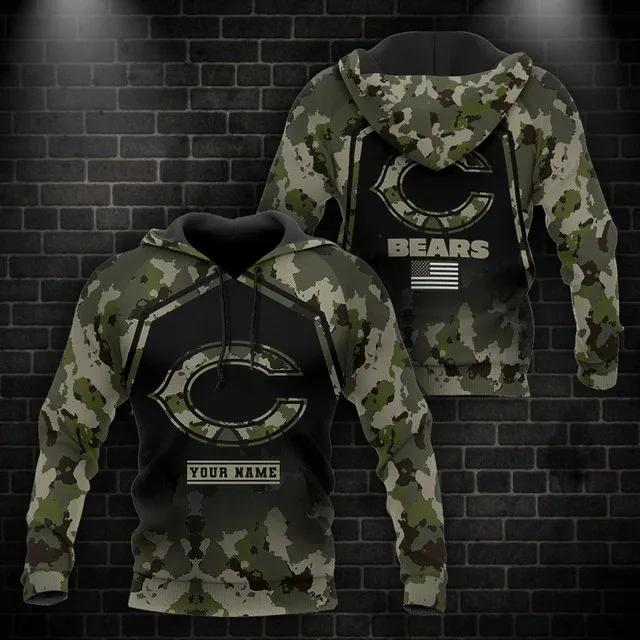 Chicago Bears Custom Name 3D Hoodie, NFL Hoodie Chicago Bears Custom Name 3D Hoodie, NFL Hoodie